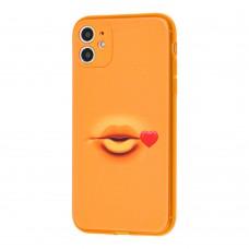 Чохол для iPhone 11 Smile жовтий поцілунок