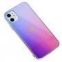Чехол для iPhone 11 Rainbow glass с лого синий