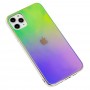 Чохол для iPhone 11 Pro Max Rainbow glass з лого зелений