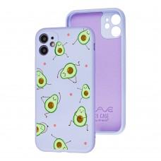 Чехол для iPhone 11 Wave Fancy avocado / light purple