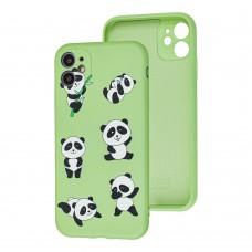 Чехол для iPhone 11 Wave Fancy funny panda / mint gum