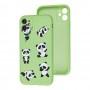 Чохол для iPhone 11 Wave Fancy funny panda / mint gum