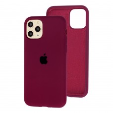 Чохол для iPhone 11 Pro Silicone Full бордовий / maroon