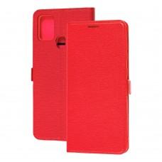 Чехол книжка для Samsung Galaxy A21s (A217) Side Magnet красный