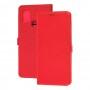 Чехол книжка для Samsung Galaxy A21s (A217) Side Magnet красный