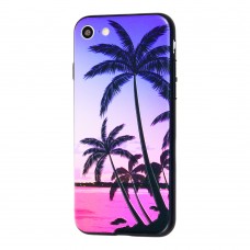 Чехол для iPhone 7 / 8 пальмы в ночи