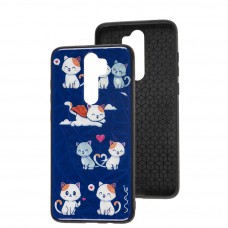 Чехол для Xiaomi Redmi Note 8 Pro Wave Majesty kitty in love / midnight blue