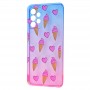 Чехол для Samsung Galaxy A52 Wave Sweet blue / pink / ice-cream