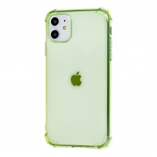 Чохол для iPhone 11 WXD ударостійкий зелений/прозорий