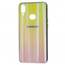 Чехол для Samsung Galaxy A10s (A107) Aurora с лого золотисто-розовый