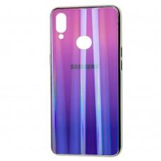 Чехол для Samsung Galaxy A10s (A107) Aurora с лого розово-сиреневый