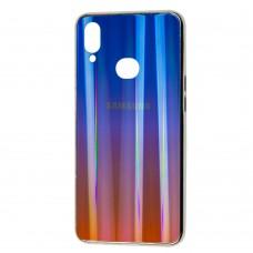 Чехол для Samsung Galaxy A10s (A107) Aurora с лого сине-красный