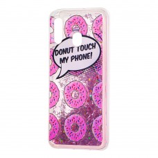 Чехол для Samsung Galaxy A20 / A30 Блестки вода Fashion "Donut"