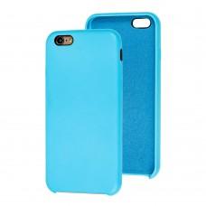 Силиконовый чехол для iPhone 6 Apple Case Leathe голубой