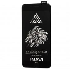 Защитное стекло для iPhone 7 / 8 Inavi Premium черное (OEM)