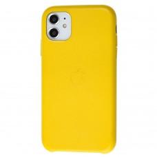 Чехол для iPhone 11 Leather classic "желтый"