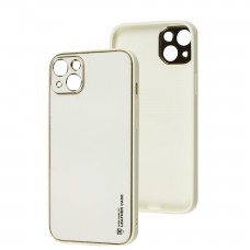 Чехол для iPhone 14 Plus Leather Xshield white