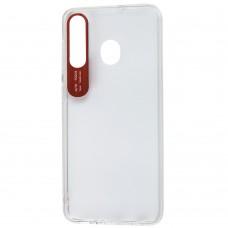 Чехолд для Samsung Galaxy A20 / A30 Epic clear прозрачный / красный