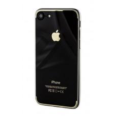 Чохол для iPhone 7 Gold Line пластик+силікон чорний