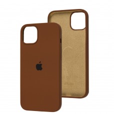 Чохол для iPhone 14 Plus Silicone Full коричневий
