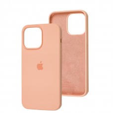 Чохол для iPhone 14 Pro Max Square Full silicone оранжевий / grapefruit