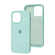 Чехол для iPhone 14 Pro Max Square Full silicone бирюзовый / marine green