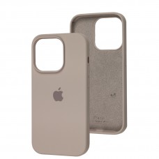 Чохол для iPhone 14 Pro Square Full silicone сірий / lavender