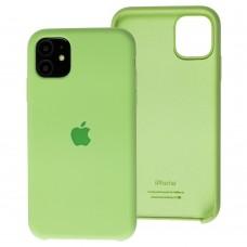 Чехол Silicone для iPhone 11 case mint