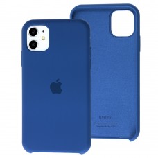 Чехол Silicone для iPhone 11 case navy blue 