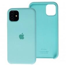 Чехол Silicone для iPhone 11 case sea blue