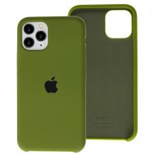 Чехол Silicone для iPhone 11 Pro case армейский зеленый