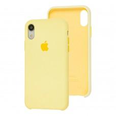 Чехол Silicone для iPhone Xr Premium case мягкий желтый