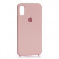 Чохол для iPhone X Silicone case світло-рожевий