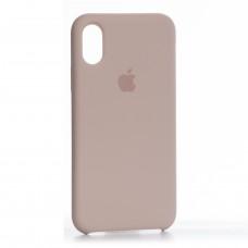 Чохол для iPhone X Silicone case бежевий