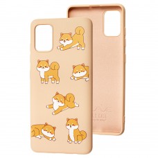 Чехол для Samsung Galaxy A51 (A515) Wave Fancy playful cat / pink sand