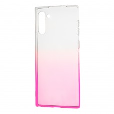 Чехол для Samsung Galaxy Note 10 (N970) Gradient Design розово-белый