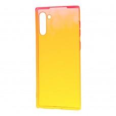Чехол для Samsung Galaxy Note 10 (N970) Gradient Design красно-желтый