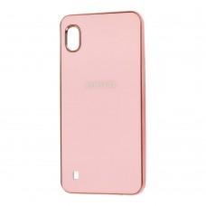 Чохол для Samsung Galaxy A10 (A105) Silicone case (TPU) рожево-золотистий