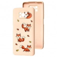 Чехол для Xiaomi Poco X3 Wave Fancy fox / pink sand