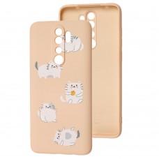 Чохол для Xiaomi Redmi Note 8 Pro Wave Fancy fluffy cats / pink sand