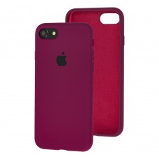 Чохол для iPhone 7 / 8 Silicone Full бордовий / plum