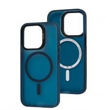 Чохол для iPhone 15 Pro Berlia Smooth MagSafe dark blue