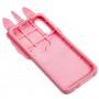 3D чехол для Samsung Galaxy A70 (A705) единорог жидкие блестки розовый 