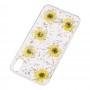 Чехол гербарий для iPhone Xr желтый