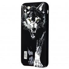 Чехол Luxo Face для iPhone 7 / 8 неоновый волк черный