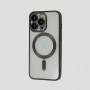 Чехол для iPhone 13 Pro Titanium Fibra Chrome MagSafe black