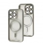Чохол для iPhone 14 Pro Titanium Fibra Chrome MagSafe silver