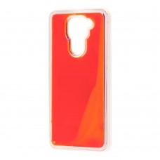 Чехол для Xiaomi Redmi Note 9 "Neon песок" фиолетово-оранжевый