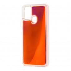 Чехол для Samsung Galaxy M31 (M315) "Neon песок" фиолетово-оранжевый