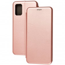 Чехол книжка Premium для Samsung Galaxy A02s (A025) розово-золотистый